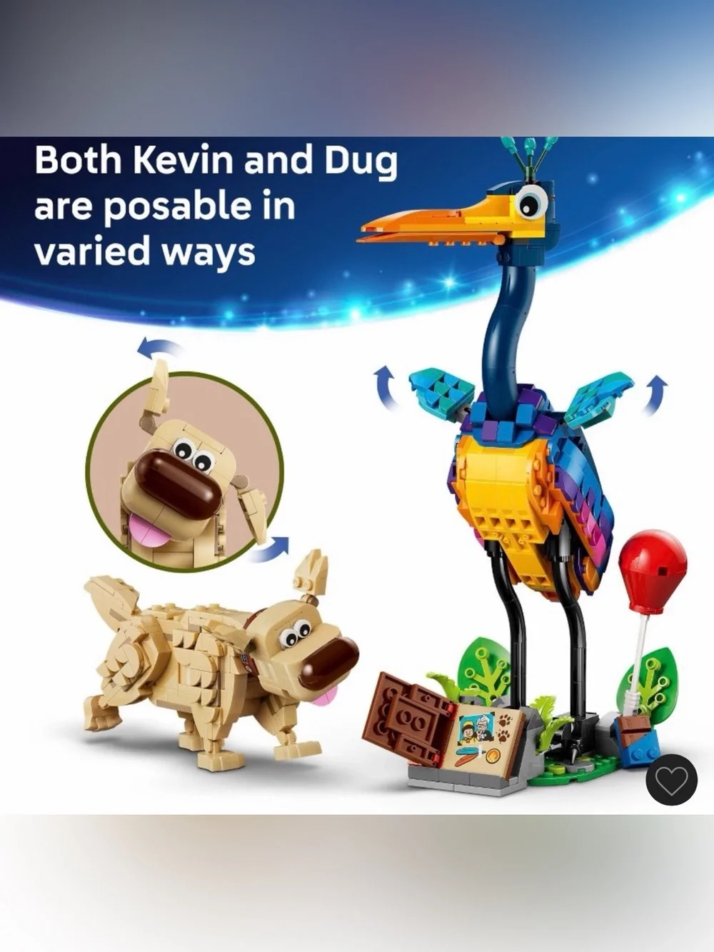 LEGO DISNEY AND PIXAR KEVIN & DUG, 9+ 628 PCS, NWT